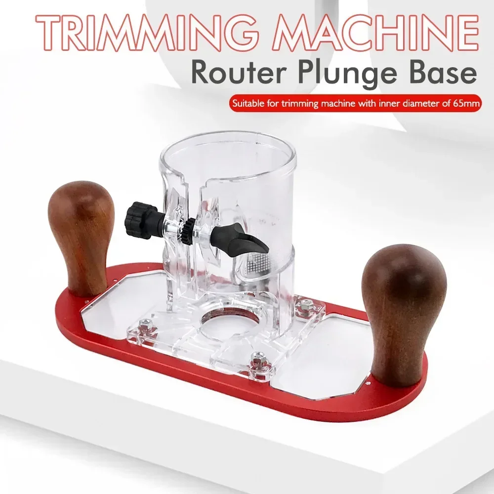 Router Trim Base - Woodworking Router Trimmer Plunge Base with