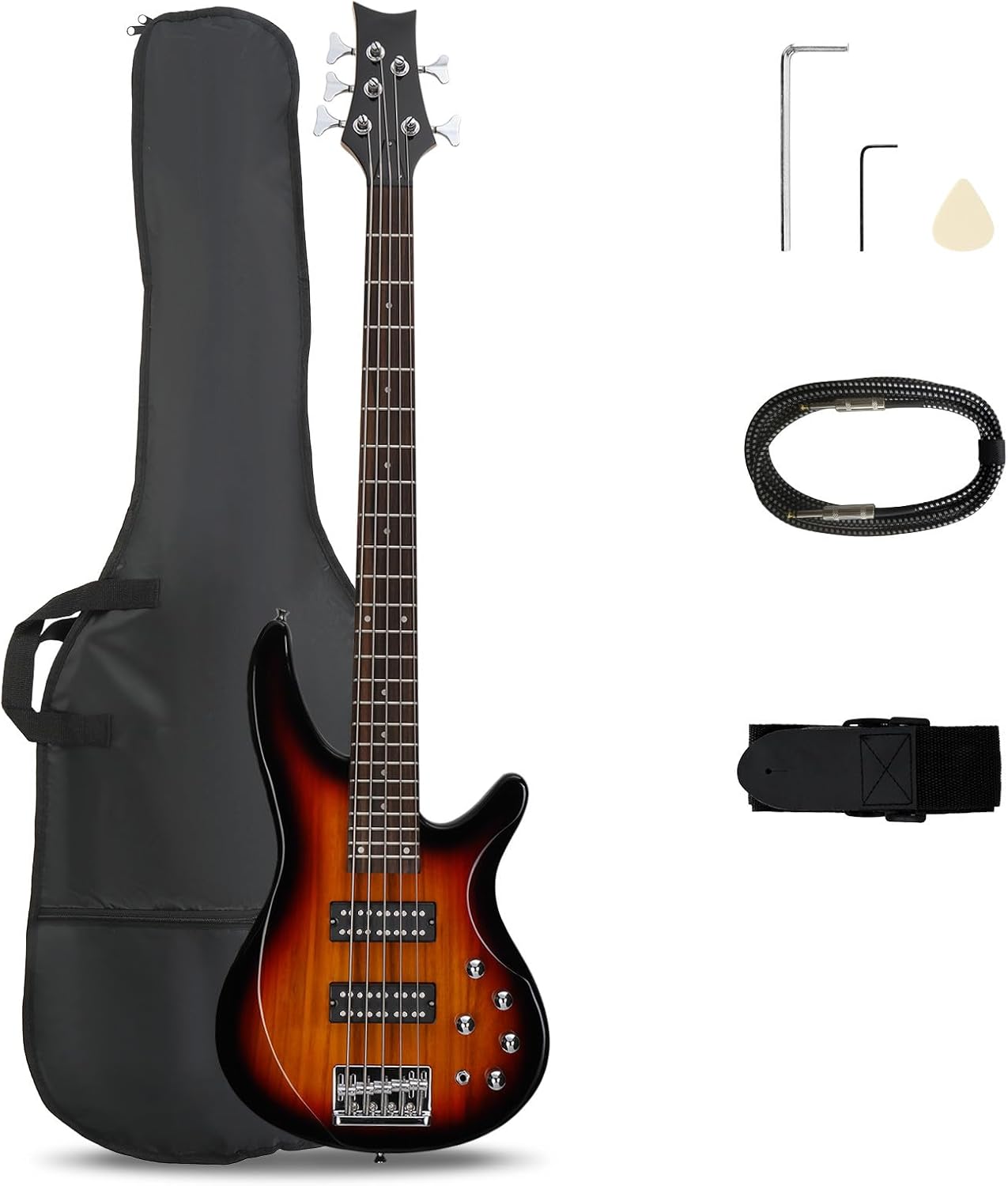 Power Tools Kit Set - 5-String Electric Bass Guitar, Full Size