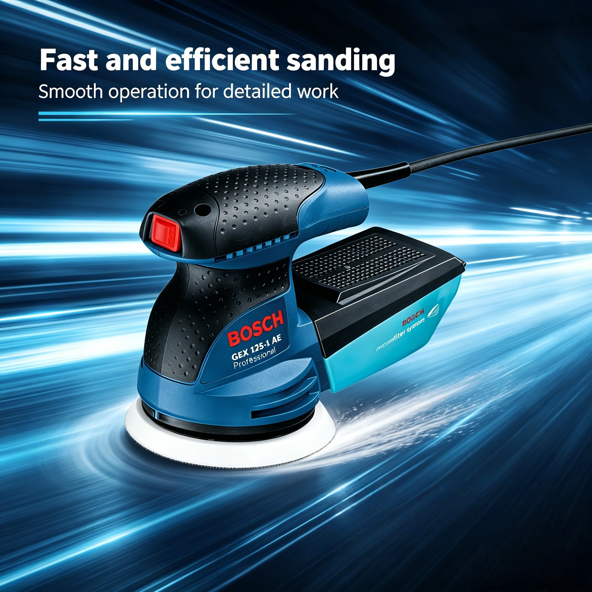 Power Tools Sander - BOSCH GEX 125-1AE Eccentric Sanding Machine,