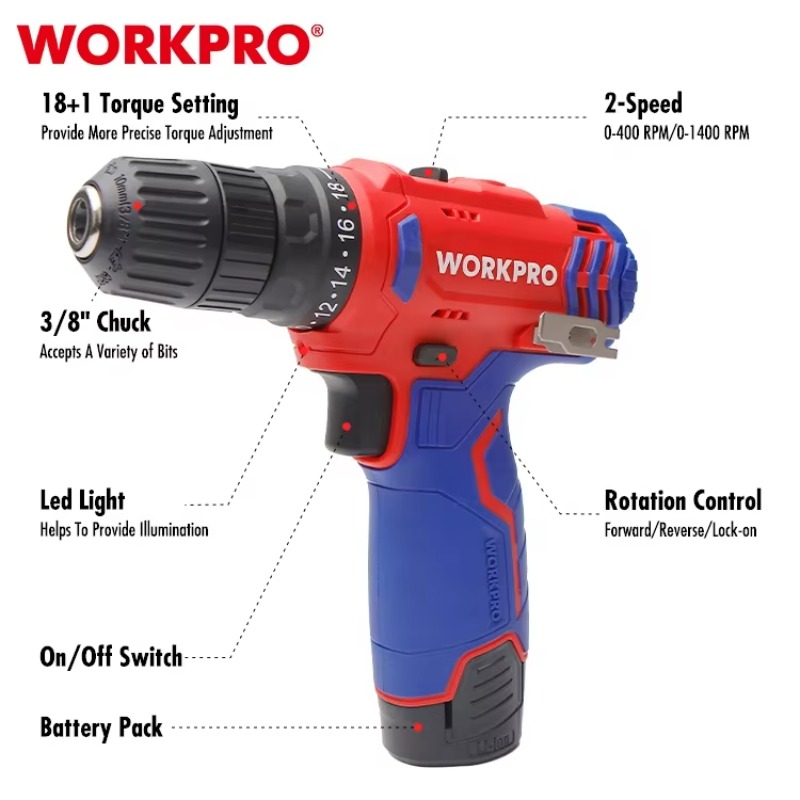 12V 10mm Cordless Drill Cordle - Power Tools Cordless recension och pris