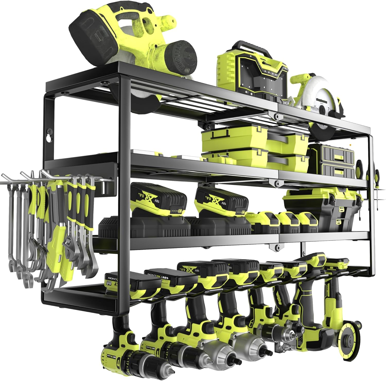 4 Layer Wall Mount Power Tool  - Power Tools Storage recension och pris