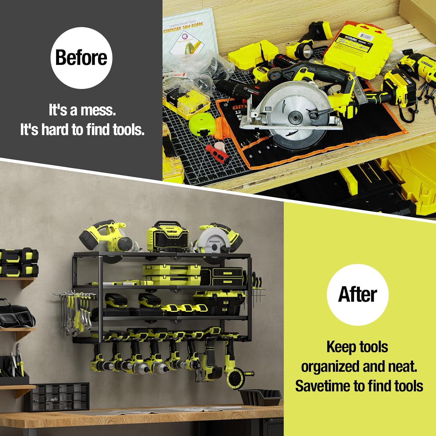 4 Layer Wall Mount Power Tool  - Power Tools Storage recension och pris