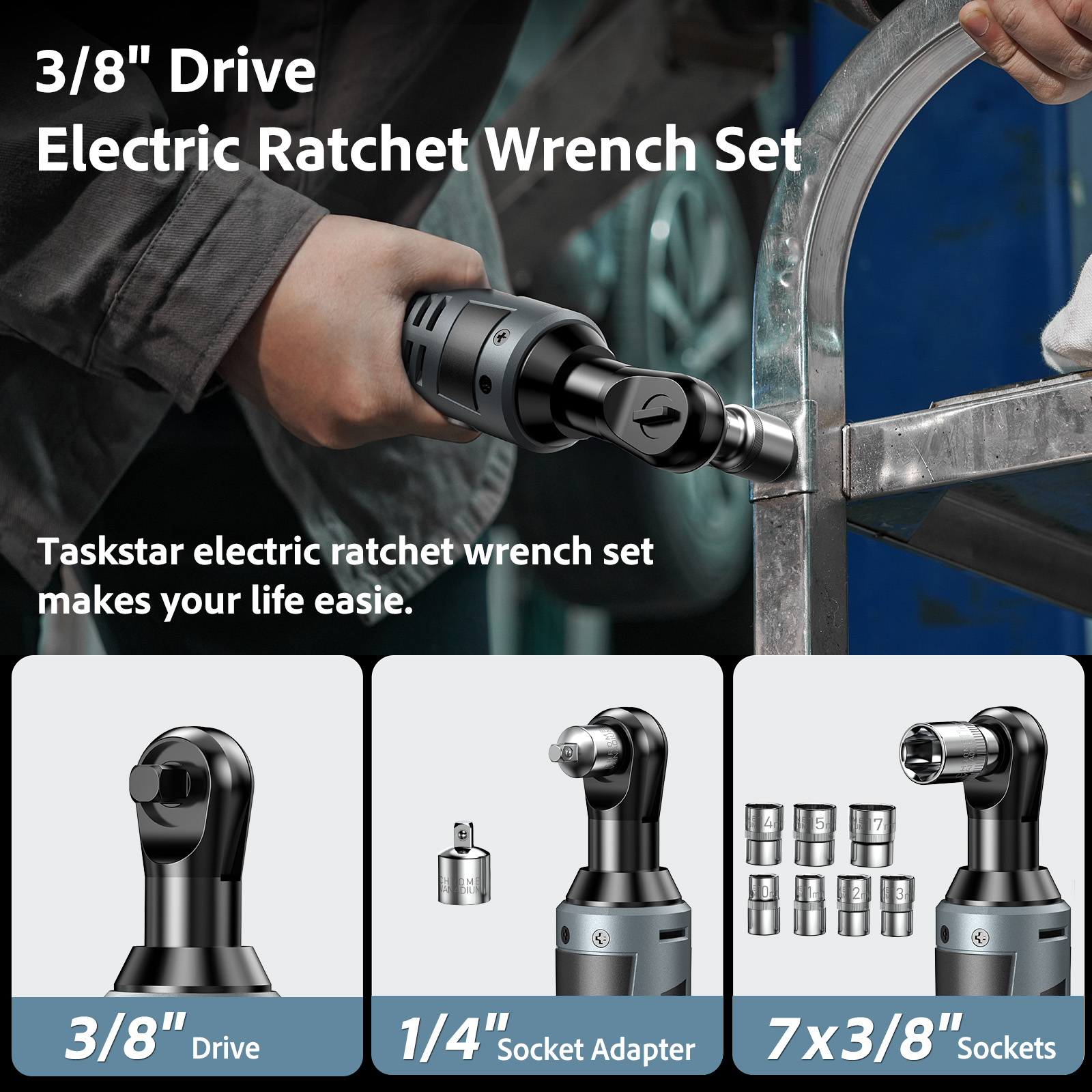 TaskStar Cordless Ratchet Wren - Power Tools Kit Set recension och pris