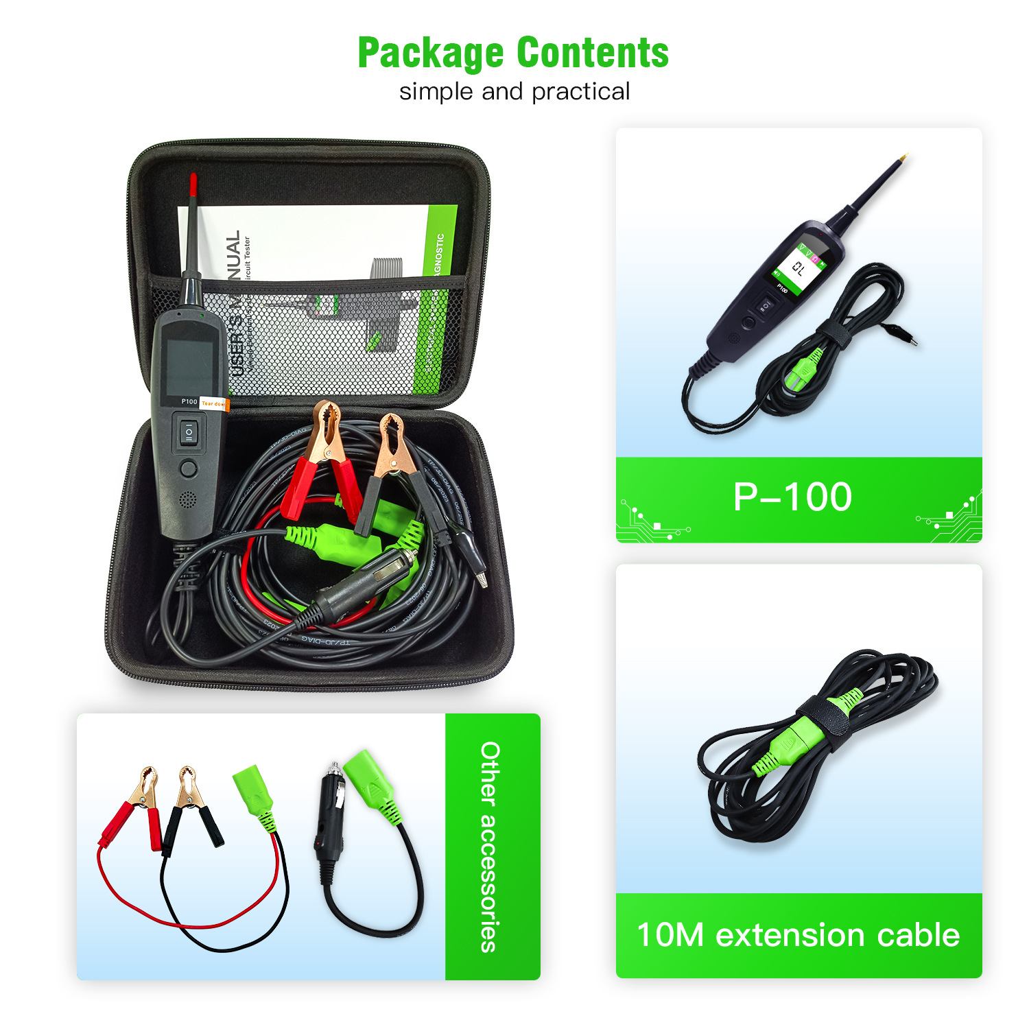 For TopDiag P100 2M Car Electr - Power Tools English recension och pris