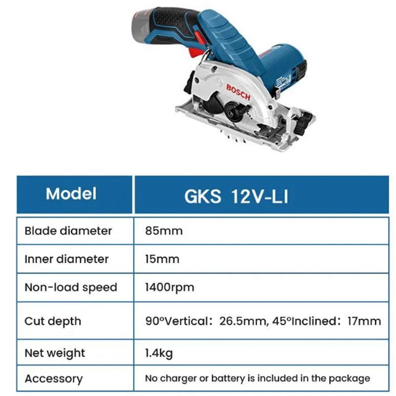BOSCH GKS 12V-LI Electric Circ - Circular Saw Cordless recension och pris