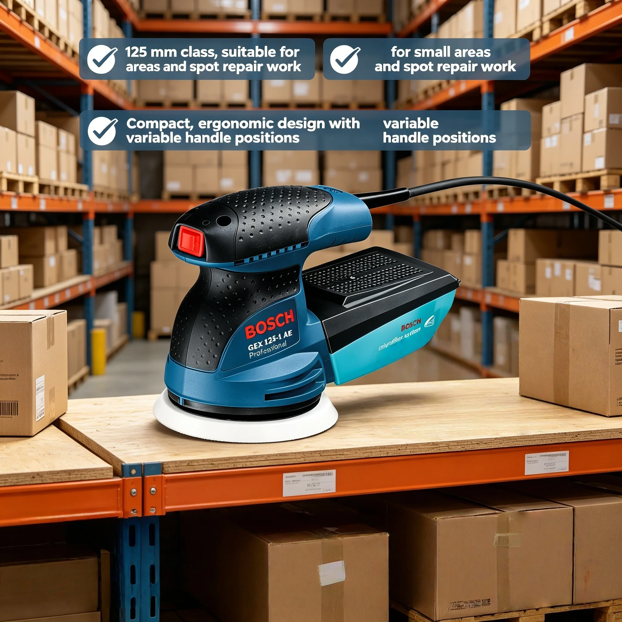 BOSCH GEX 125-1AE 220V Random  - Power Tools Sander recension och pris