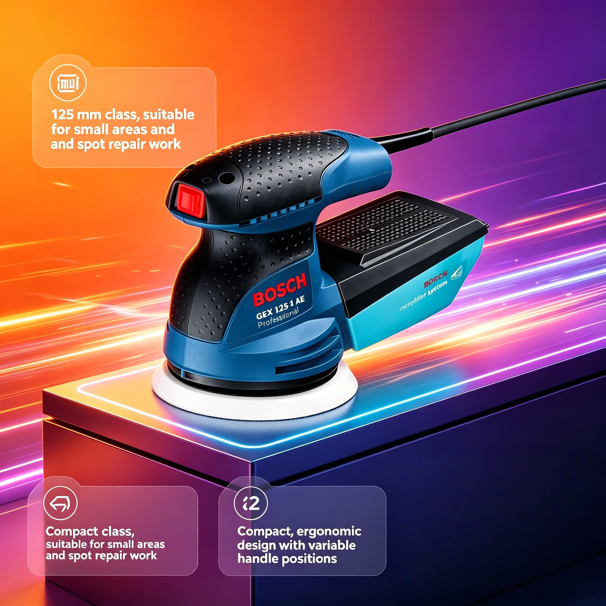 BOSCH GEX 125-1AE 220V Random  - Power Tools Sander recension och pris