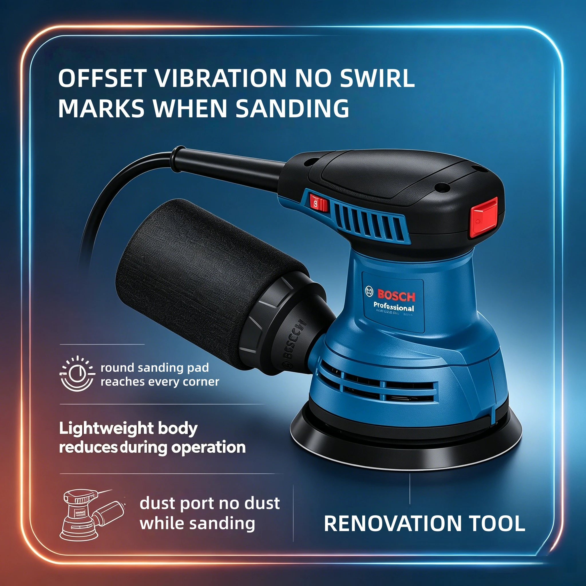 Bosch GEX125 280W Power Orbita - Power Tools Wood recension och pris