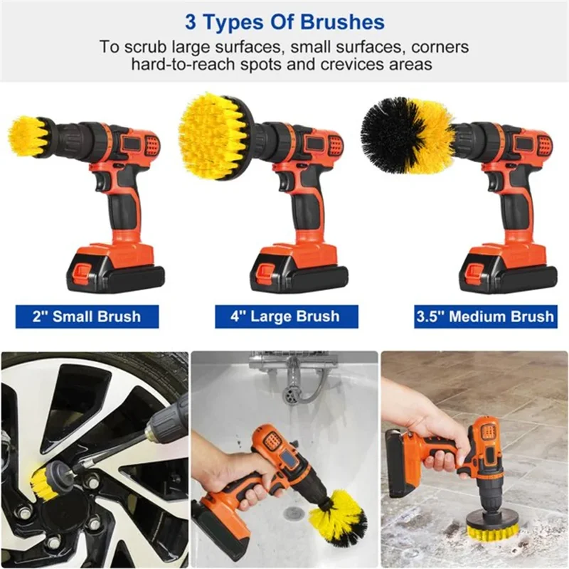 3 pcs/set drill brush set powe - Power Tools Kit Set recension och pris