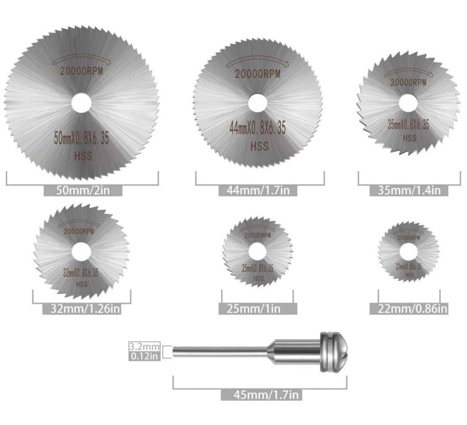 7pcs High Speed Steel Circular - Circular Saw Cordless recension och pris