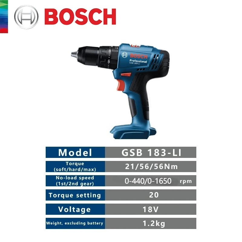Bosch Electric Drill GSB183-LI - Power Tools Wood recension och pris