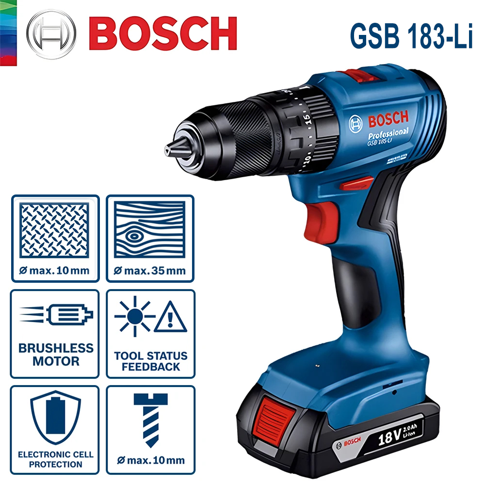 Bosch GSB 183-LI Electric Dril - Power Tools Cordless recension och pris