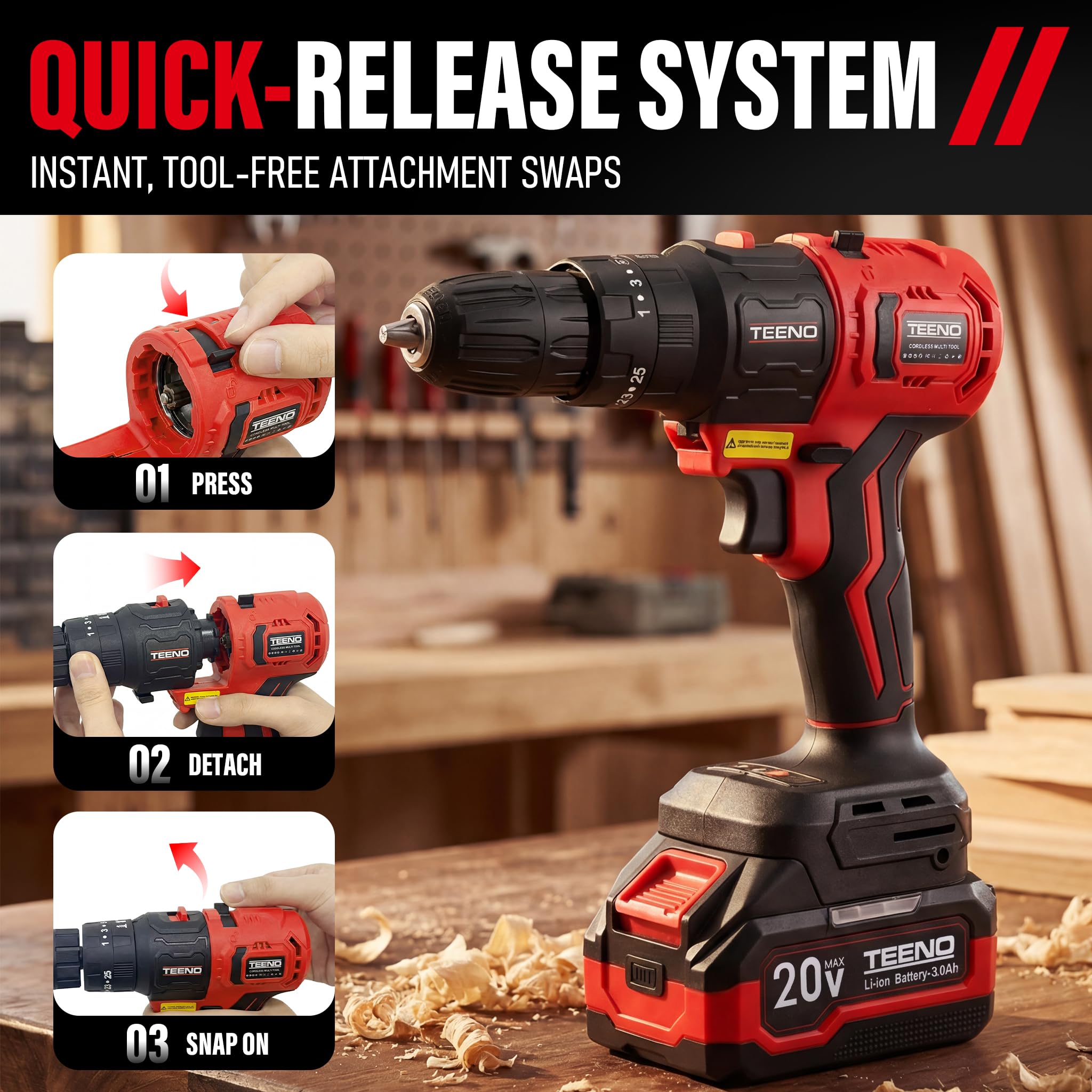 TEENO Brushless Power Tool Com - Power Tools Sander recension och pris