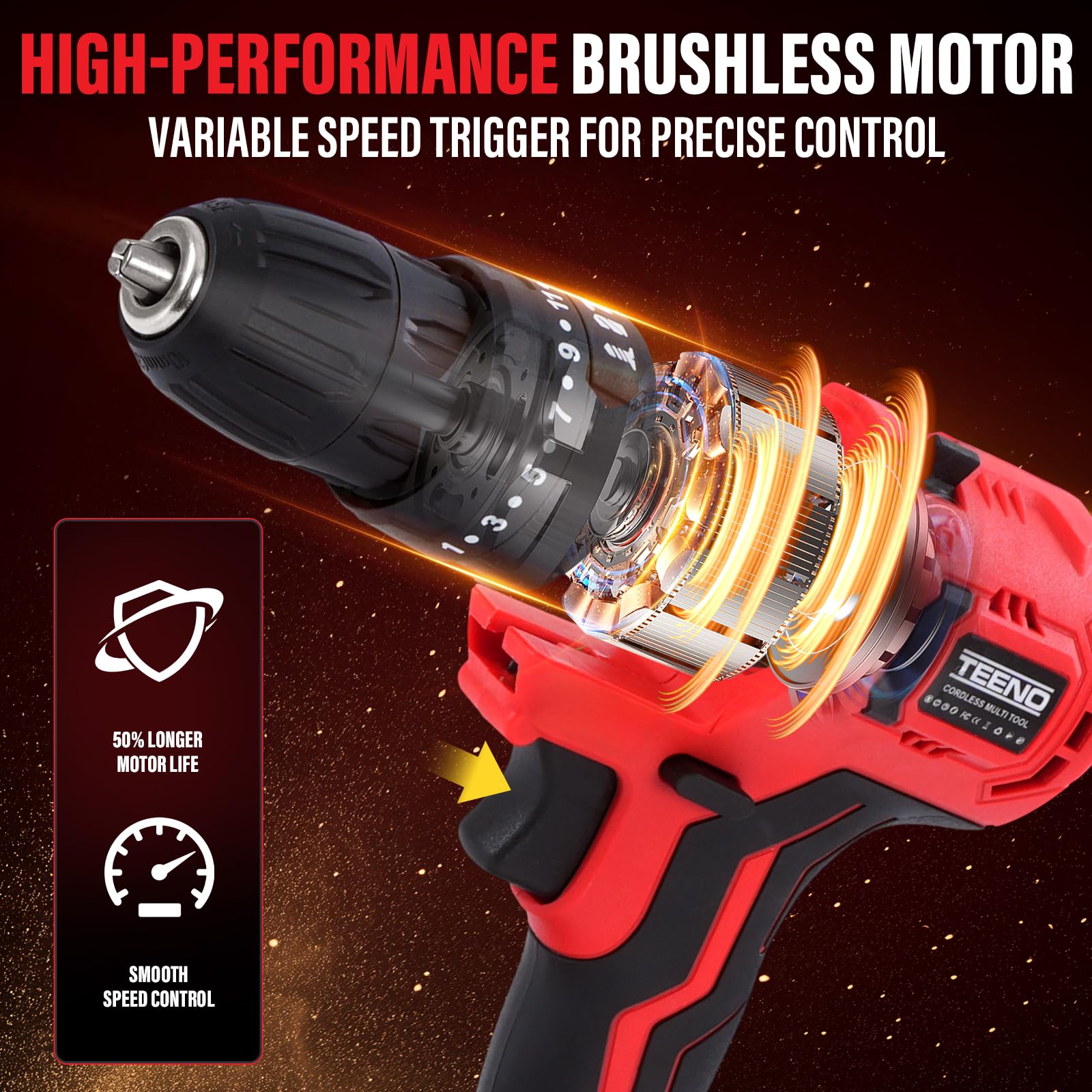 TEENO Brushless Power Tool Com - Power Tools Sander recension och pris