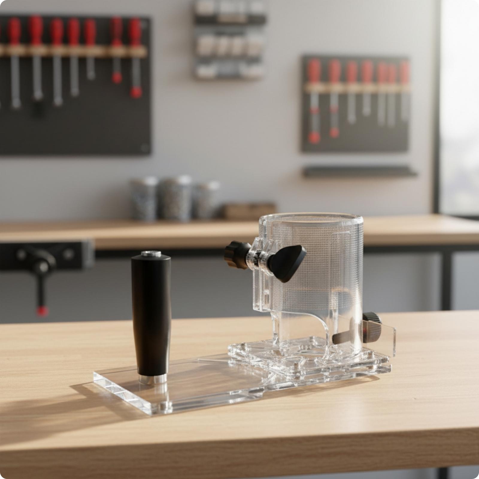 Clear Acrylic Router Base Plat - Router Trim Base recension och pris